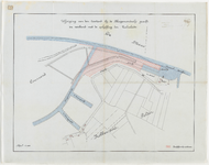 1897-175 Kaart met aanduiding van de wijziging van de toestand bij de Hoogenoordse gracht, in verband met de opheffing ...