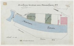 1897-176 Calque op linnen van de te verhuren terreinen aan Nassauhaven O.Z.