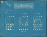1897-190 Tekening van de verbouwing van het exploitatiegebouw der drinkwaterleiding aan de Haringvliet.