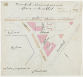 1897-206 Calque op linnen van door de heer J. Fraas te koop gevraagde grond aan de Hillestraat en de Breede Hilledijk.