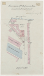 1897-21 Calque op linnen van het terrein van de R.C. kerk aan de Rosestraat en de Entrepotstraat.