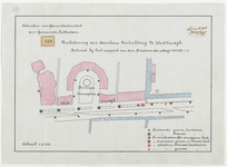 1897-232 Calque op linnen van de verbetering der openbare verlichting aan de West Zeedijk.