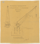 1897-243 Schetsontwerp van een vaste handkraan, lichtvermogen 2000 K.G. te plaatsen aan de Coolvest ten dienste van de ...
