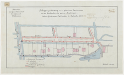 1897-252 Kaart met aanduiding van de plaatsen van te leggen gasleidingen en te plaatsen lantaarns in de Essenlaan te ...