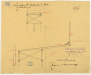 1897-255 Tekening van lossteiger aan de Nassauhaven Westzijde. Calque op linnen.