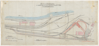 1897-258 Kaart met aanduiding van sporen, en straataanleg in verband met de werken ten behoeve van de Rotterdamse ...