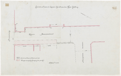 1897-264 Tekening van eventueel aan te kopen grond van de heer Godfroy aan de Zwarte Paardenstraat, tussen de Binnenweg ...