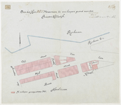1897-275 Kaart met aanduiding van aan de heer W.C.J. Meerman te verkopen grond aan de Brede Hilledijk. Calque op linnen.