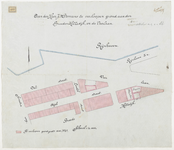 1897-277 Kaart met aanduiding van aan de heer J.M. Bomans te verkopen grond aan de Brede Hilledijk en de Veerlaan. ...