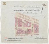 1897-281 Kaart met aanduiding van door de Heer H. Lagerwaard te koop gevraagde grond aan de van Spaanstraat en ...