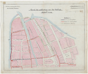 1897-282 Kaart met aanduiding van het project tot uitbreiding van het kabelnet in de Kipstraat, de Kaasmarkt, de ...