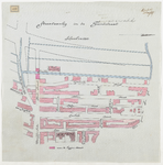 1897-287 Kaart van de straataanleg in de Tiendstraat. Calque op linnen.