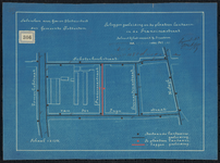 1897-306 Tekening van te leggen gasleiding en te plaatsen lantaarn in de Franciscastraat.