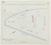 1897-308 Kaart met aanduiding van door de heer C. Kloos te koop gevraagde grond aan de Meeuwenstraat en de Maaskade ...