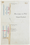1897-321 Calque op linnen van de aanvraag v.d. Wel betreffende uitpad aan de Zuidhoek.