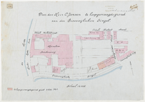1897-346 Calque op linnen van door de heer C. Jansen te koop gevraagde grond aan de Crooswijksesingel.