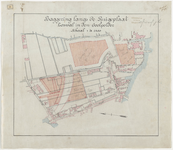 1897-35-2 Kaart met aanduiding van de plaatsen van de baggering langs de Ruigeplaat, Loswal in de Coolpolder. Calque op ...
