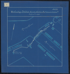 1897-37-1 Tekening van de uitbreiding kabelnet Accum. station B. Blad 1