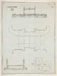 1897-5 Calque op linnen van een hefbrug of ophaalbrug over de Schie. Bijlage: A