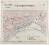1897-53 Calque op linnen van het project tot uitbreiding van het kabelnet langs Haringvliet, Hoogstraat, Kipstraat en ...