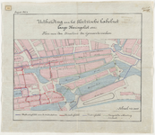 1897-65 Calque op linnen van de uitbreiding van het Elektrische kabelnet langs Haringvliet enz. Plan van de Directeur ...