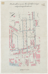 1897-71 Calque op linnen van het stratenplan van de heer J. Schoenmeijer nabij de Zaagmolenstraat.