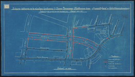 1897-77 Tekening van te leggen leidingen en te plaatsen lantaarns i / d. Nieuwe Binnenweg, Mathenesserlaan, 's ...