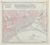 1897-78 Calque op linnen van het project tot uitbreiding van het kabelnet langs Haringvliet, Hoogstraat, Kipstraat en ...