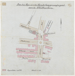 1898-113 Plattegrond van door de heer Van der Hoog te koop gevraagde grond aan de Schietbaanlaan.