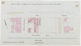 1898-158 Plattegrond van door de heer van Hoogstraten te koop gevraagde grond aan de Admiraliteitskade.
