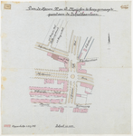 1898-167 Ontwerptekening van door de heren W. en B. Muijsson te koop gevraagde grond aan de Schietbaanlaan.