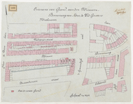 1898-169 Plattegrond van de overname van grond, aan de Nieuwe Binnenweg van mevr. De Wed. Gouverne.