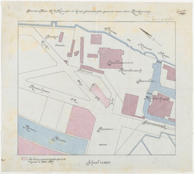 1898-18 Calque op linnen van door de heer A.J. Kreuger te koop gevraagde grond aan de Zinkerweg.