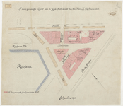 1898-189 Plattegrond van te koop gevraagde grond aan de Korte Hillestraat door de Heer H.N. Beerewout.