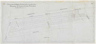 1898-210 Plattegrond van een nieuw aan te leggen stratenplan.