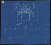 1898-234 Tekening (blauwdruk) van de ontworpen versiering van de Schinkelstraat.