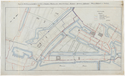 1898-255 Plattegrond met het uitbreidingsplan van het kabelnet.