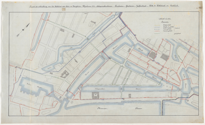 1898-255 Plattegrond met het uitbreidingsplan van het kabelnet.