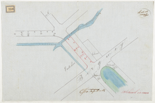 1898-259-2 Tekening van een aan te leggen straat aan de Bergweg tegenover de Noordsingel. Blad 2