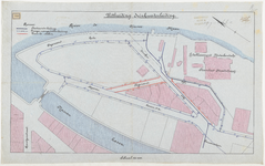 1895-262 Calque van het ontworpen stratenplan op het terrein aan de Oost-Blommersdijkseweg ten noorden van het Geldeloosepad.