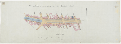 1898-287 Plattegrond van een vernummering van huizen aan de Goudschesingel.