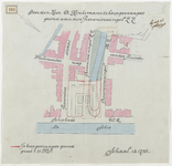 1898-291 Plattegrond van te koop gevraagde grond aan de Provenierssingel Zuidzijde.