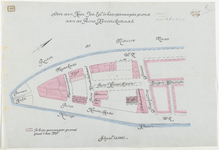 1898-337 Een calque op linnen van Jos Eijl te koop gevraagde grond van ongeveer 2400 vierkante meter aan de Prins ...