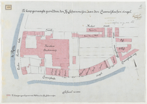 1898-338 Een calque op linnen van door de heer Schoenmeijer te koop gevraagde grond van ongeveer 156 vierkante meter ...