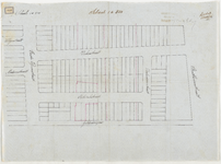 1898-346 Calque op linnen van de verkaveling van bouwterreinen aan de Wilgenstraat, de Meidoornstraat, de Eerste ...