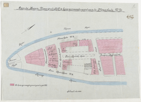 1898-352 Calque op linnen van aan de heren Visser en van der Hell te koop gevraagde grond aan de Maaskade W.Z aan de ...