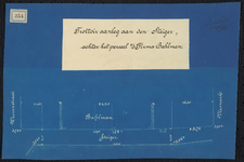 1898-354 Tekening van trottoiraanleg aan de Steiger, achter het perceel van de firma Bahlman.