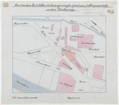 1898-53 Calque op linnen van door de heer P. v.d. Akker te koop gevraagden grond a/d. Feijenoorddijk en de Zinkerweg.