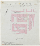 1898-61 Plattegrond van de door de erven van de heer Jac. Visser te koop gevraagde grond aan de Zwarte Paardenstraat.