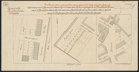 1898-72 Tekening van de verkoop van 3 percelen open grond aan de Schoterbosstraat